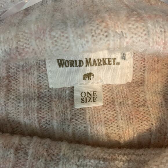 World Market Sweater Womens One Size Ribbed Small Medium Large Oversized - Picture 4 of 8